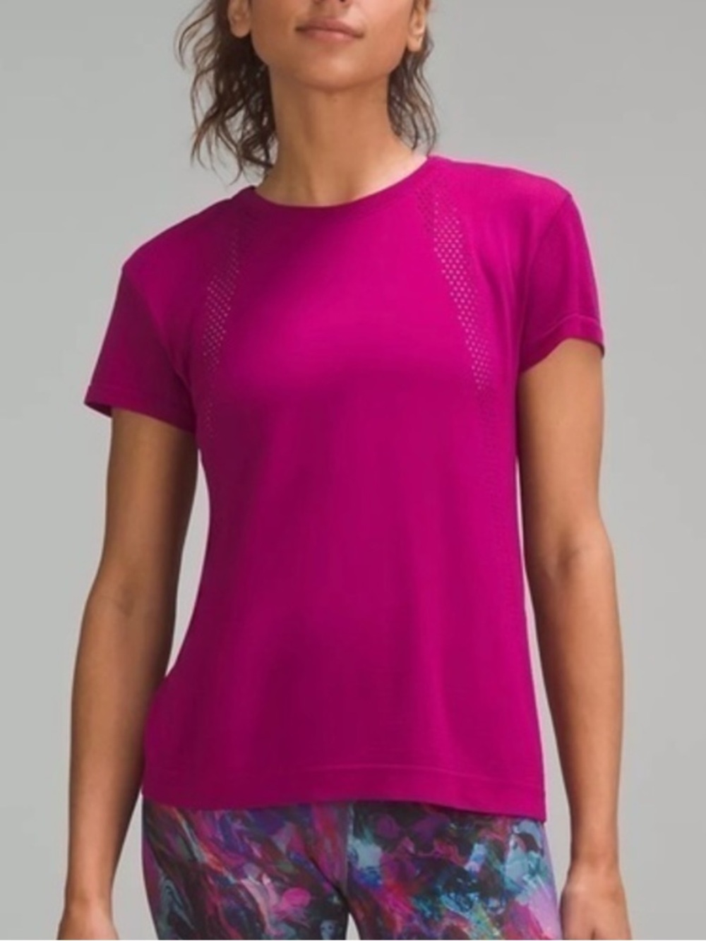 Lululemon Train to Be Short-Sleeve Shirt Size 12 Purple
